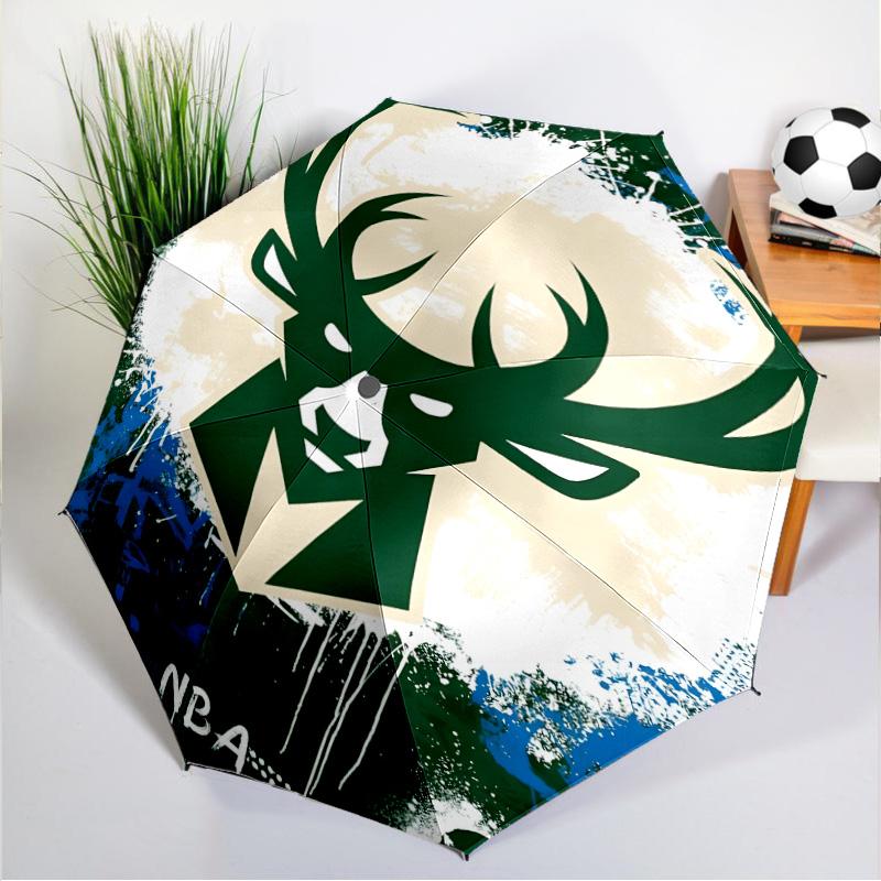 Bucks Team Logo Artwork Umbrella 8-Frame for Travel, Camping, Casual Lightweight Portable Umbrella, Essential for Every Family Holidays Gift