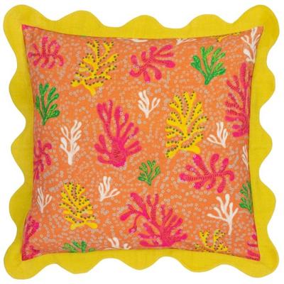 Scalloped Coral Cushion Cover