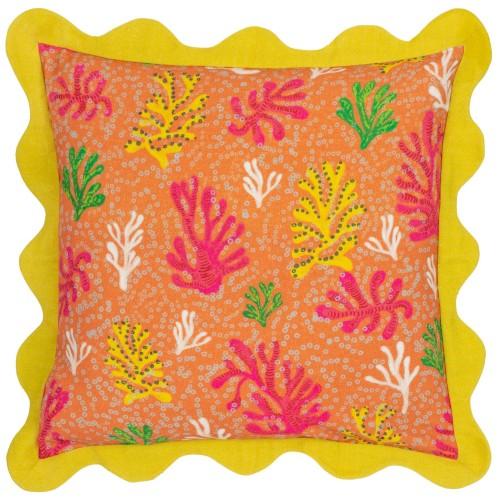 Furn Scalloped Coral Cushion Cover