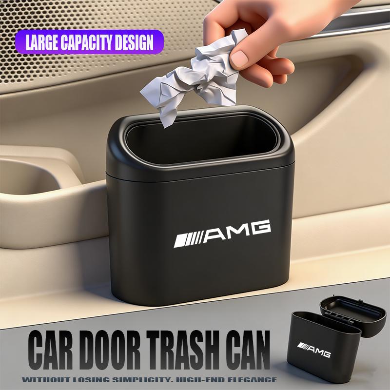 Car Hanging Storage Box ABS Pressing Type Trash Keychain For Mercedes Benz AMG A B C E G CLA W211 W203 W204 C260 E300L A200L