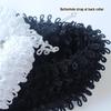 Black & White Ear Buttonhole Elastic Band for Clothing Collar