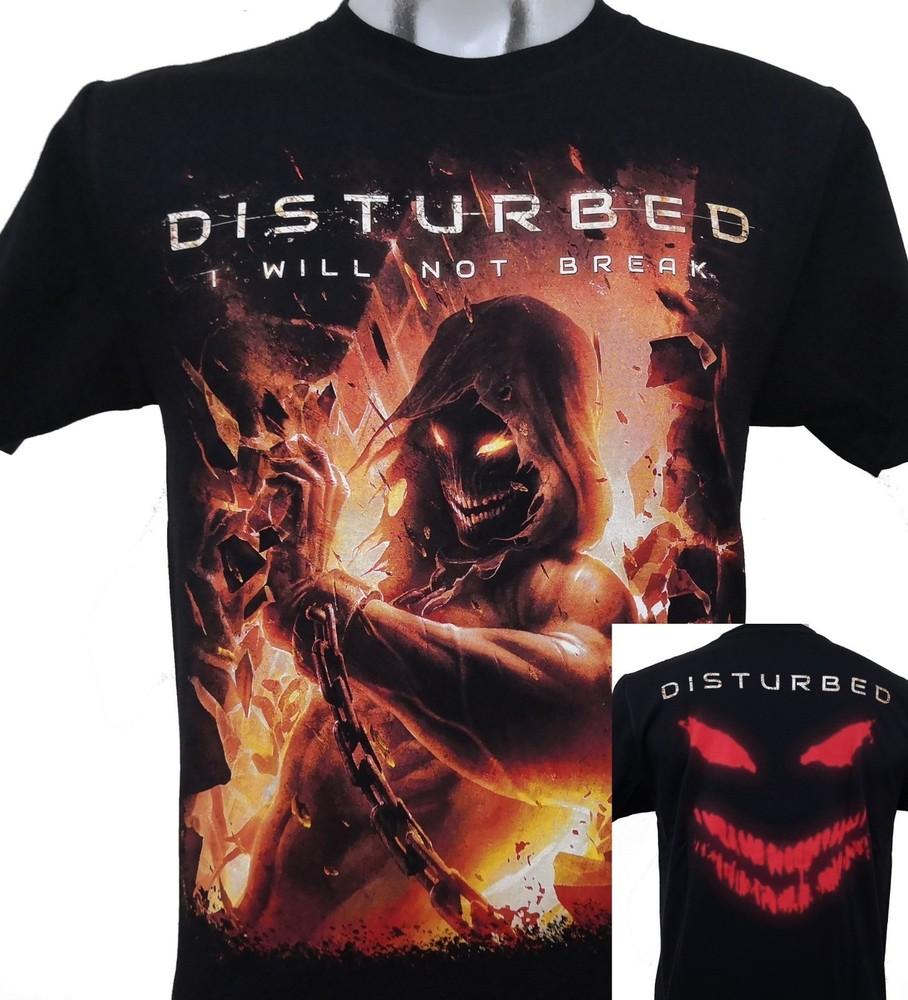 2 Sides Disturbed t-shirt Indestructible Black Shirt Full size S-5XL HD623 Unisex T-Shirt M