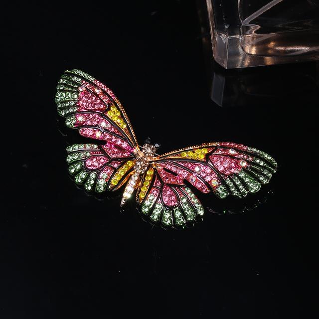

Многоцветная брошь-бабочка со стразами Pavé Crystal, модная брошь-бабочка ручной работы со стразами, элегантные аксессуары