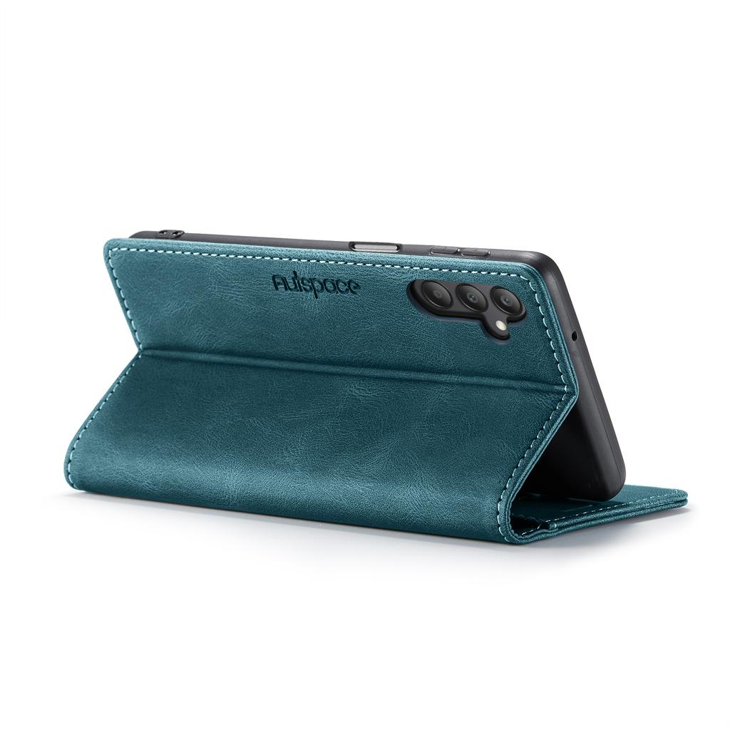 For Samsung Galaxy A25 5G (Global) (161.0 x 76.5 x 8.3mm) Wallet Case AUTSPACE A01 Leather Stand Cover with RFID Blocking Card Holder