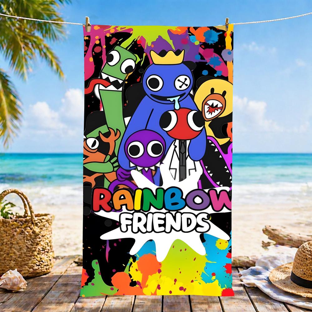 R-Rainbow Friends-S Towel Microfiber Beach Towel, Quick-Dry, Sand-Free, Ultra-Fine Fiber, Super Soft.