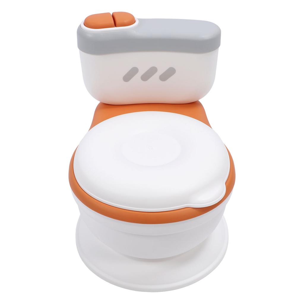 Potty Training Toilet Splash Guard Portable Toddler Potty Chair with Flushing Sound Tissue Dispenser for Baby Kids