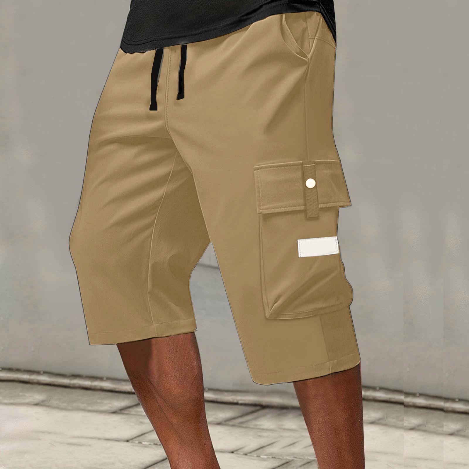 

Мужские спортивные штаны со шнуровкой, мужские шорты-карго, повседневные брюки L хаки