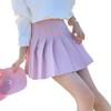 Korean Style Pleated Skirt with Zipper and Buttons - Four Seasons Versatile JK Uniform Skirt