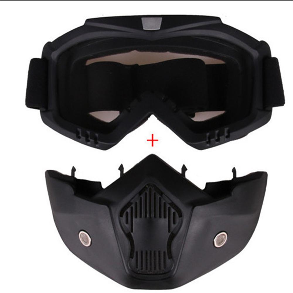 Protective Motorcycle Face Mask Removable Full Face Tactical Motorcycle Helmet Goggles Riding Motocross Glasses Moto Accessories