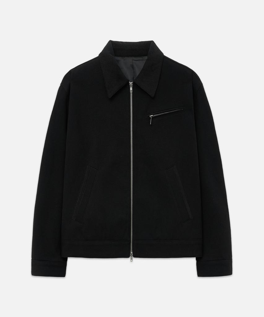 Draw Fit Contrast Work Trucker Jacket [Black]