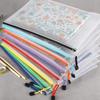 5~20PCS A4/A5 Mesh Zipper Pouch Document Bag Pen Bag Storage Bags Waterproof Zip File Folders School Office Supplies TMZ