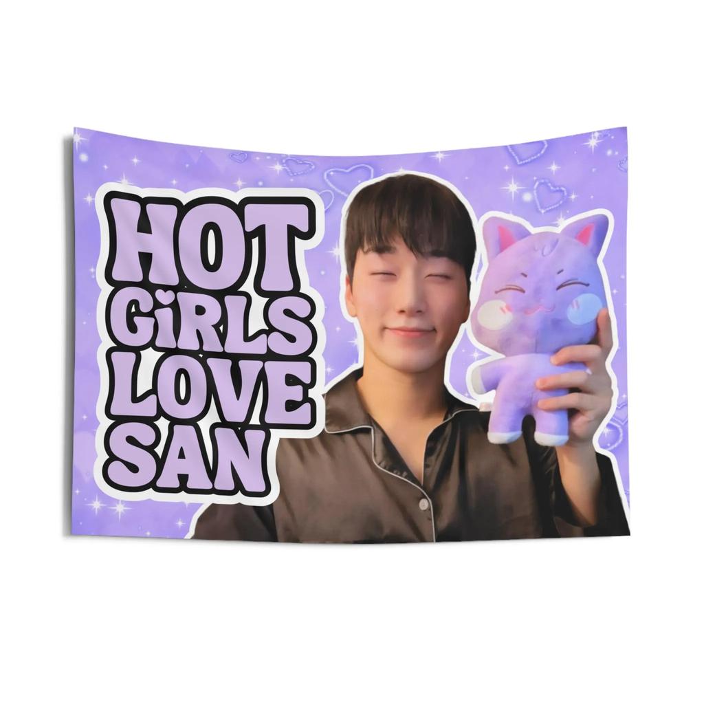 Idol Adoration Wall Hanging Fashionable K-Pop Star Decorative Tapestry Idol Theme Room Decor Youth Idol Bedroom Decoration