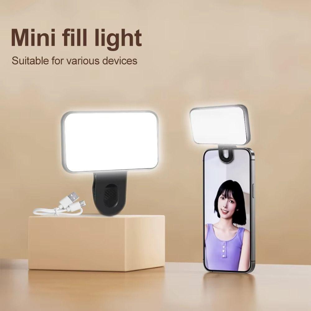 Adjustable Brightness Ring Light Rechargeable Video Conference Lighting Video Recording