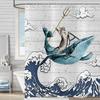 Funny Cute Puppy Animal Pattern Shower Curtain 180x 180cm, Kids Bathroom Decorative Shower Curtain Waterproof