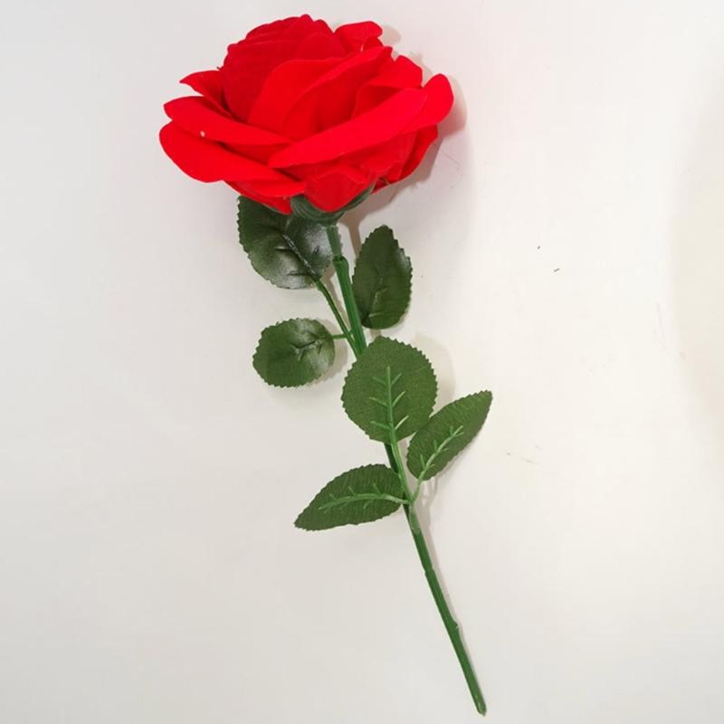 Unique Rose Flower Ring Holder Floral Engagement Ring Box Valentine's Day Gift Jewelry Gift Box for Proposal Ring