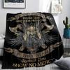 Death and Viking Warriors Print Flannel Blanket,High quality Comfortable for All Seasons,Home Decor,Warmth and Comfort,Perfect for Christmas Gifts