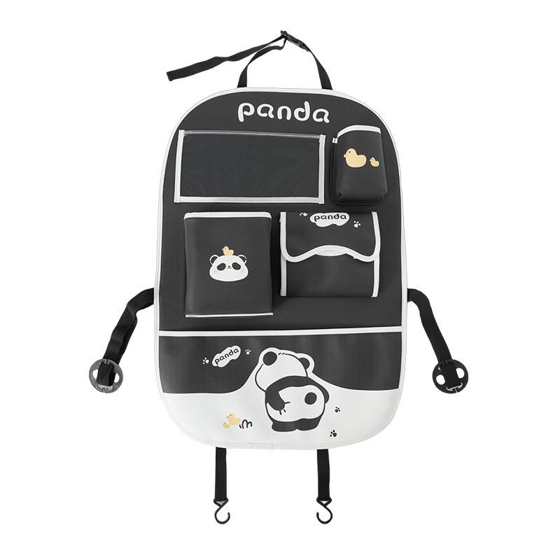 Cartoon Bear Car Hanging Storage Bag Seat Back Anti Kick Pad