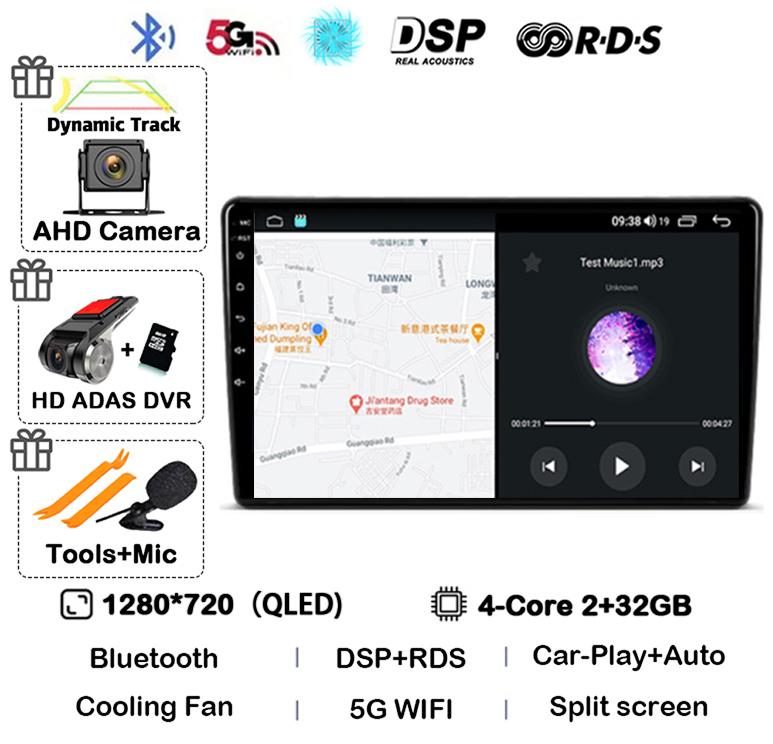 Android 14 Carplay For Citroen Berlingo 2 B9 Peugeot Partner 2008 2009 2010 -2022 Multimedia Car Radio Player DSP WIFI+4G Stereo