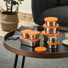 Stainless Steel Food Storage Box with Silicone Lid Portable Lunch Fresh Keeping Box Refrigerator Freezer Kitchen Food Organizer