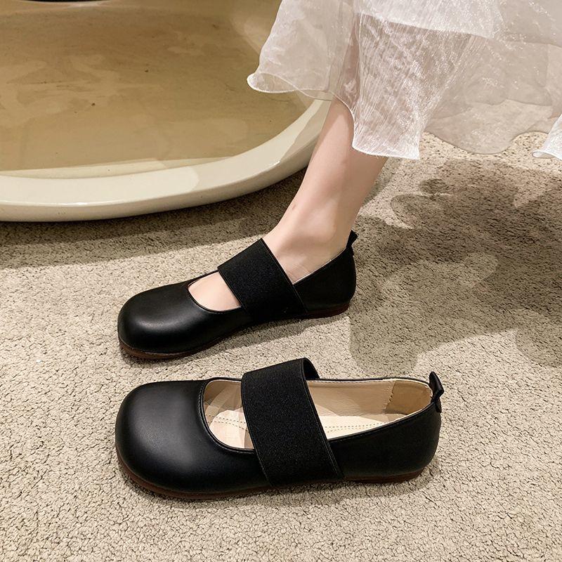 Mode Damen Ballerinas Runde Zehen Mokassins Mary Jane Schuhe für Damen Hohe Qualität Mode Koreanischer Stil Großhandel Schick Spitze Frühling 39 Schuh