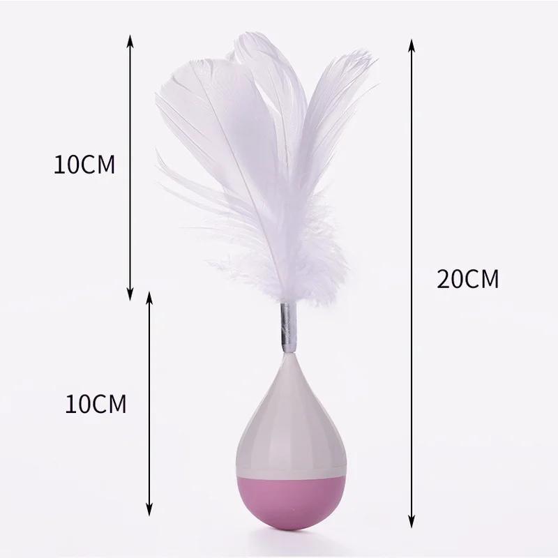 Feather Tumbler Interactive Cat Toy Pet Training Supplies Cat Dog Funny Cat Toys Pet Kitten Tumbler Fiddle with Toys