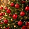 12Pcs/Set Creative Christmas Ball 6CM Xmas Ornament Ball Durable Xmas Baubles  Storefront