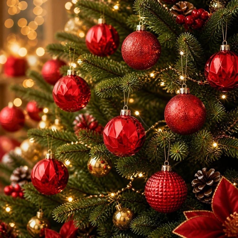 12Pcs/Set Creative Christmas Ball 6CM Xmas Ornament Ball Durable Xmas Baubles  Storefront