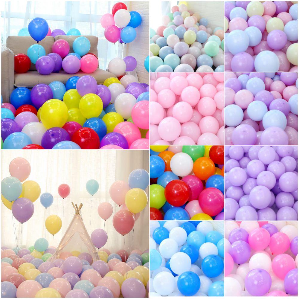 100pcs 10 Inches Rainbow Balloon Mixed Color Multicolor Balloon Macaron Balloon  Party Decoration