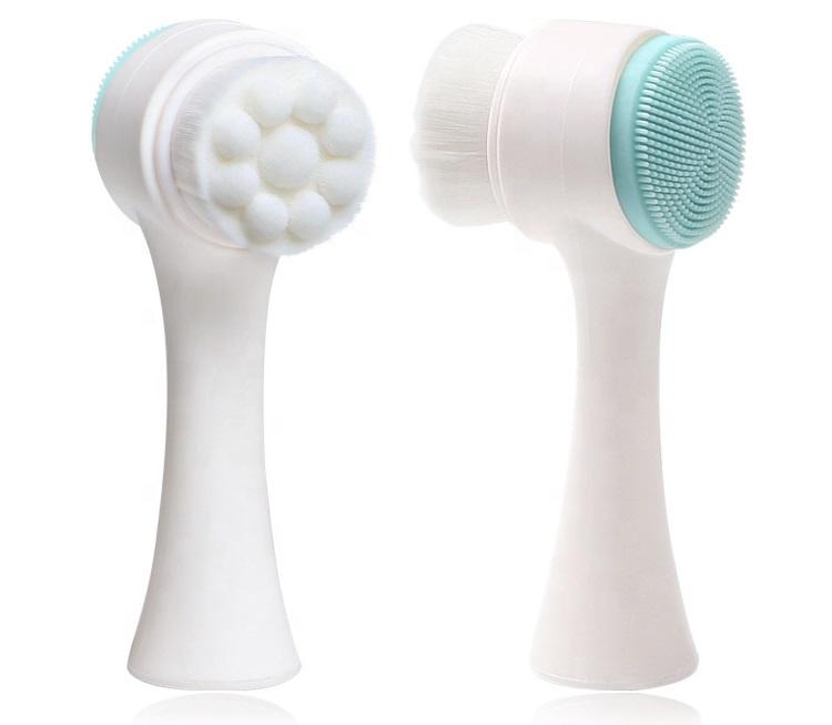 Good Quality Cheap Price Silicone Synthetic Hair Multi Colors Waterproof Manual Facial Cleansing Brush Private Label Acceptable