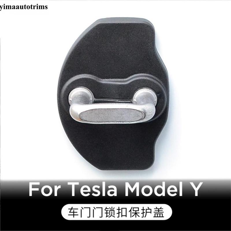 Car Door Lock Stop Stopper Limiter Protection Cover Decoration Plastic Interior Accessories Fit For Tesla Model Y - 2024