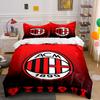Red and Black ACM Logo Design Bedding Duvet Cover Set Duvet Cover Pillowcases  (1*Duvet Cover 2*Pillowcases, Without Duvet Insert)