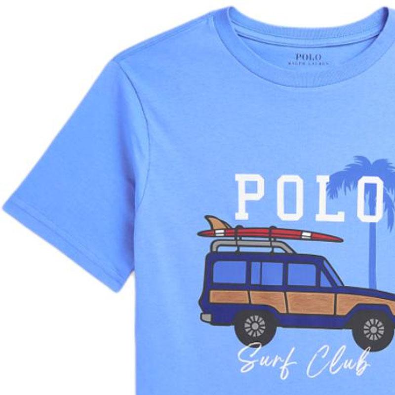 Polo Ralph Lauren T-Shirt Car Print Cotton Jersey Short Sleeve Kids Tops CWPOTSHY8021054-430