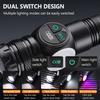 Multi Functional Rechargeable Flashlight,strong Light,telescopic Zoom,magnetic,with Side Light,suitable for Home,camping and Emergency Scenarios