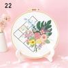 Crafts Handmade Painting Flowers Plants Pattern Cross Stitch DIY Embroidery Embroidery Starter Kit