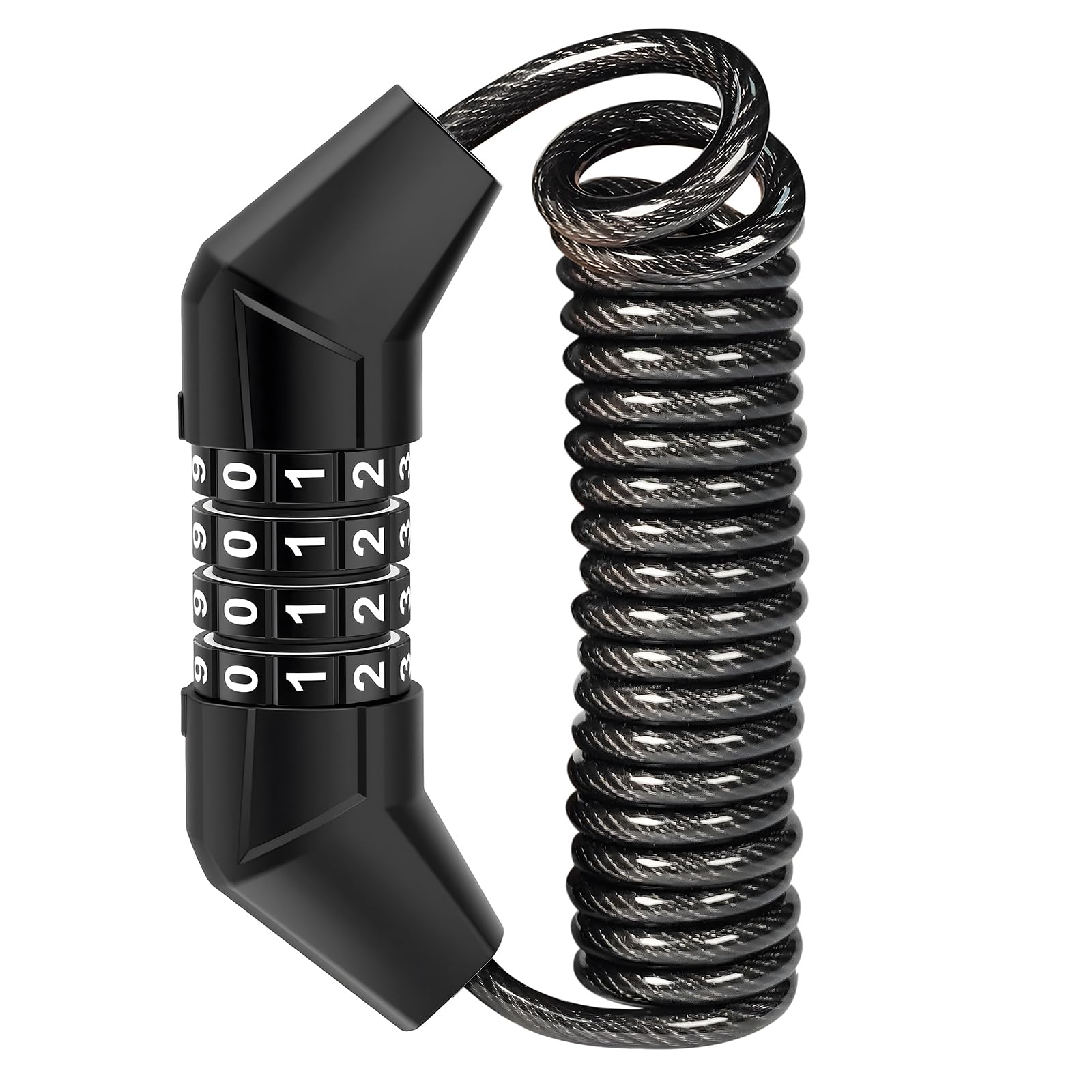 

Bicycle Wire Road Bike Saddle Electric Password Compact Black 4-Digit Lock, Lock, Dial, Lock, Keyless, Lock, Bike, Helmet, Bike, Changeable, чёрный