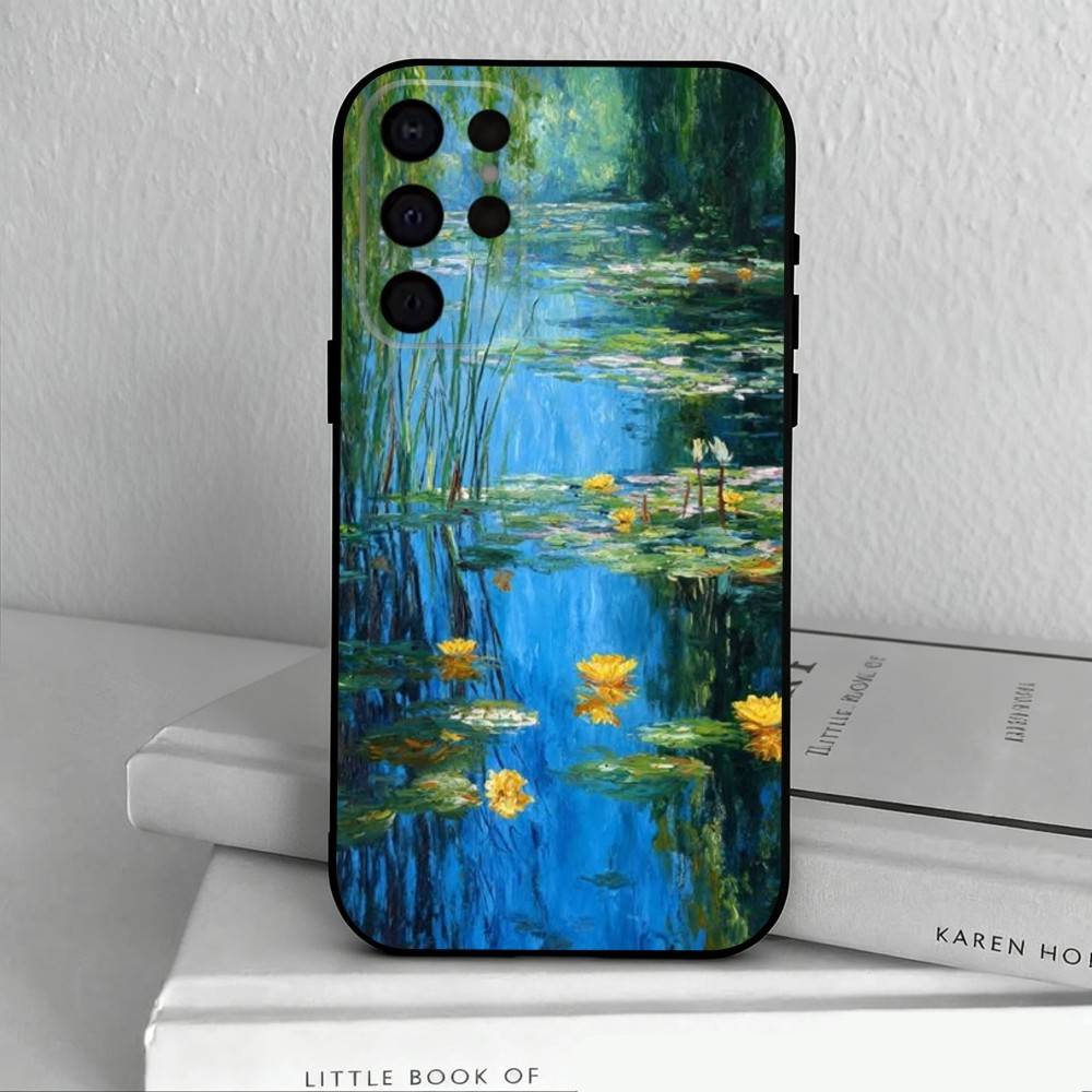 C-Claude-M-Monet-T Phone Case For Samsung S25,S24,S21,S22,S23,S30,Ultra,S20,Plus,Others Soft Black Case