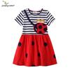 2026 Summer Girls' Knit Short Sleeve Dresses - European and American Styles