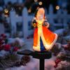 Automatic Solar Powered Path Markers Christmas Garden Stake Lights, Santa Claus Figurine Lamp, Waterproof Outdoor Decorative Lights for Walkway