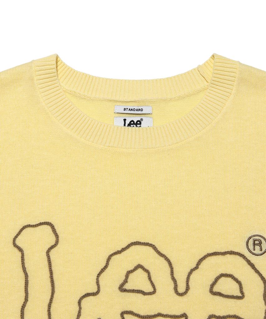 LEE Big Twitch Logo Linen Blend Knit Lemon