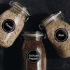 Savita 432 Pack Pre-Printed 1.4" Round Spice Jar Labels Seasoning Labels for Spice Rack (Black)