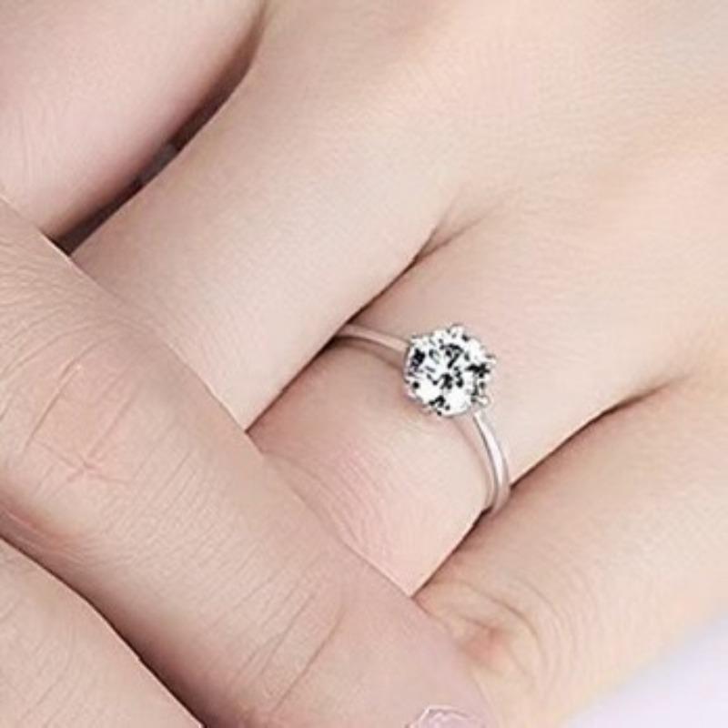 Jednokarátový zirkonový pár prstenů pánský a dámský prsten živý pár diamantem osazený otevřený snubní prsten pánské šperky.