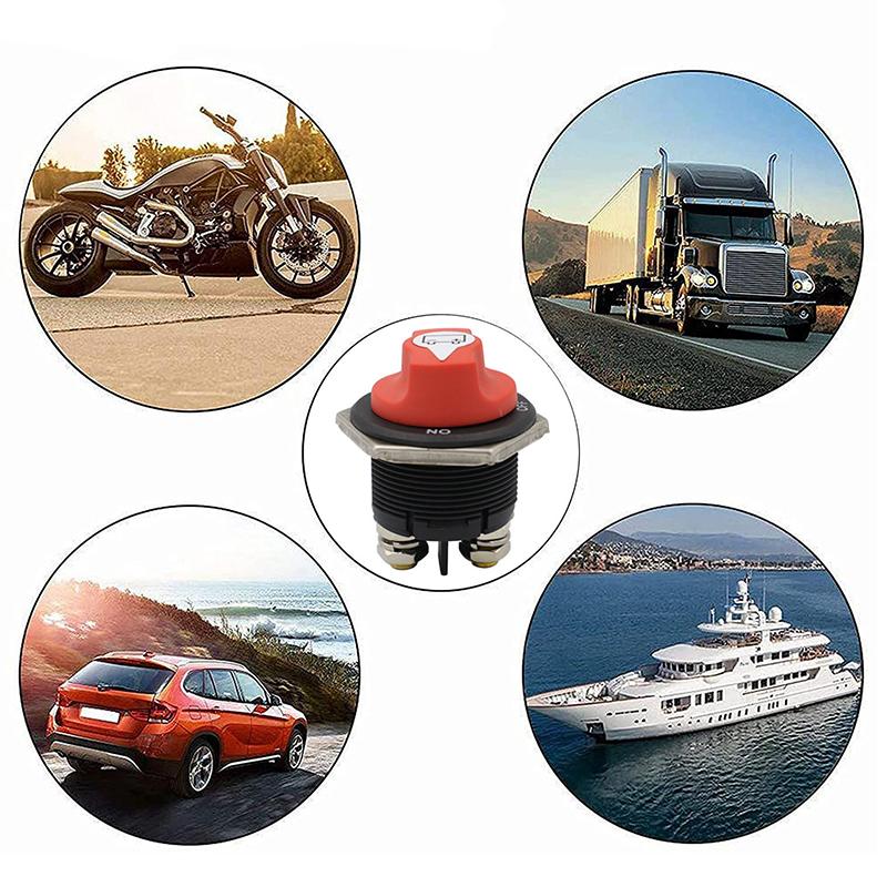 DC 12V 50A 100A 200A 300A Auto Rally Odpojovač baterie Odpojovač napájení izolátor Odpojovač Sada spínačů pro nákladní auto Motocyklový člun