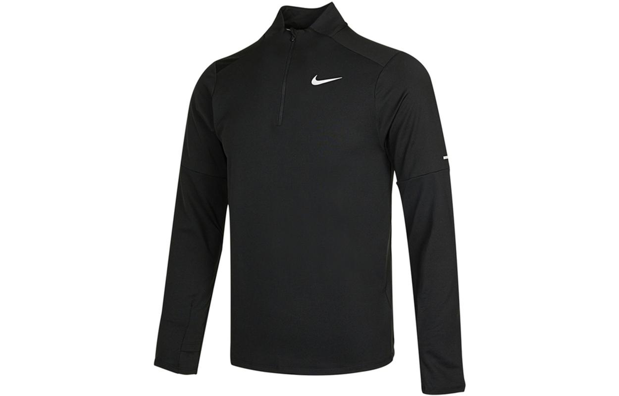 Nike T Shirts Men s Black Stand Collar Moderate Straight Fit DD4757-010 XL