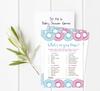 Inkdotpot Donuts Baby Shower Game Set Of 50 BabyA  AlphabetA  ABCA  Game He Or She Party