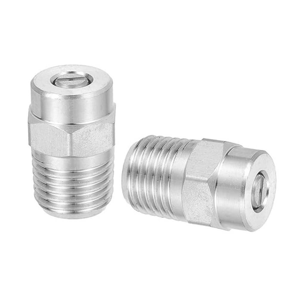 4PCS Flat Head Misting Nozzle 1/4 Inch Male Thread Surface Cleaner Nozzle Yard Watering