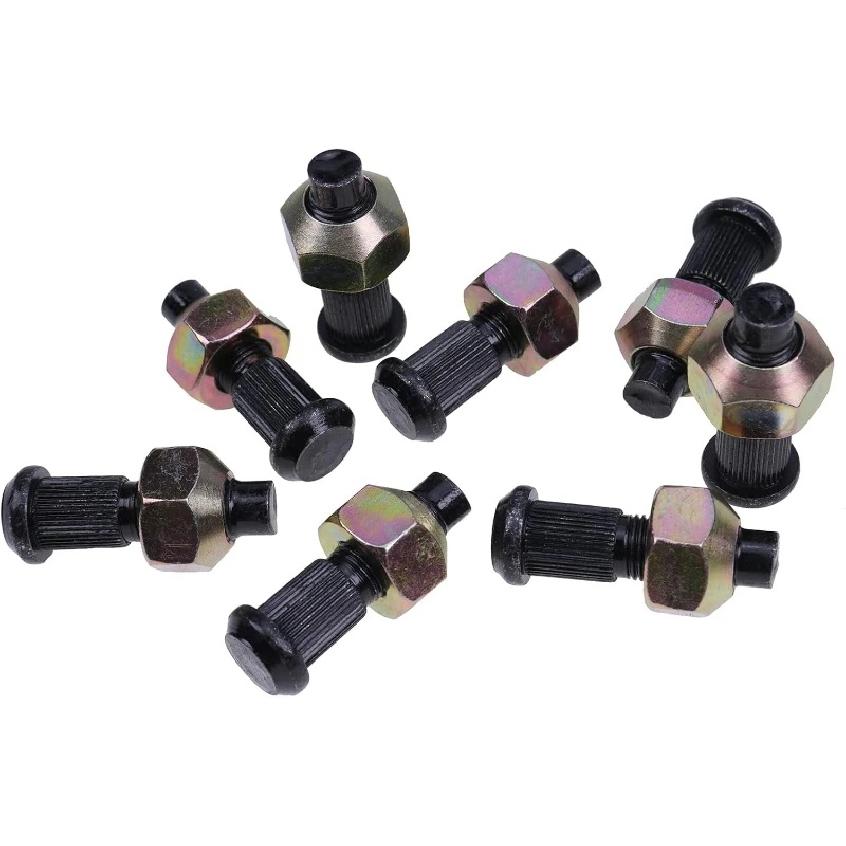 8X Felgenmutter Radmutter 6564669 & 8X Felgenbolzen Radbolzen 6709170 Set passt für Bobcat 751 753 763 773 863 873 883 863 S150 S160 S175