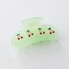 Hair Claw Rhinestones Inlaid Cherry Decoration Back Head Shower Clip Medium Size Shark Hair Claw Versatile Hair Accessory