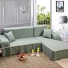 1/2/3/4-seater Sofa Cover for Living Room Solid Color Lace Edge Sofa Towel All-inclusive Dust Couch Cover Solid Slipcover