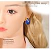 Antique Blue Enamel Conch Earrings In Oil Painting Style - Chinese Retro Inspired Fashion Jewelry