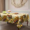 Pastoral Sunflower Farm Tablecloth, Printed Waterproof And Oil-Proof Leave-In Dining Table Cloth, Household Rectangular Tablecloth